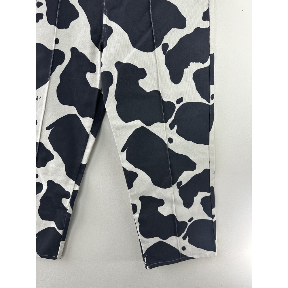 Lisa Says Gah Robyn High Waisted Jean in Cow Print Straight Leg Ankle Size 32 - Picture 5 of 14